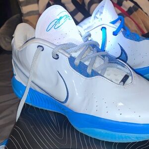 LeBron 21 Nike White and Blue Athletic Shoes